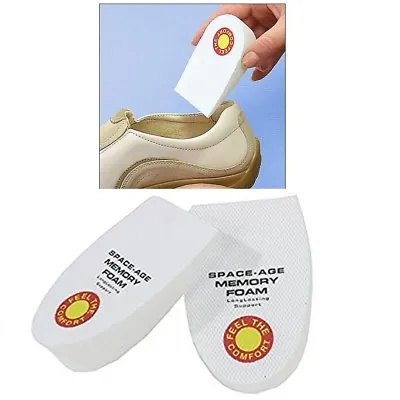 Memory Foam Heel Cushion Orthopaedic Foot Support Feet Shoe Insole Men Women • £3.35