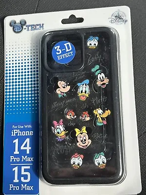 DISNEY PARKS Fab 5 Character Autograph Mickey Minnie IPHONE 14/15 Pro Max CASE • $49.95