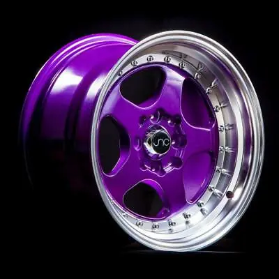 JNC 010 Candy Purple Machined Lip 16x8 4x100/4x114.3 +25 Wheel/Rim • $200.81