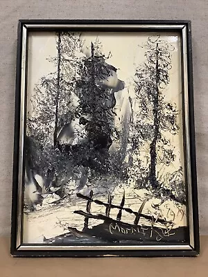 Vintage- Very Rare- 1979 Morris Katz Hand Signed Oil Painting Forest Landscape • $88