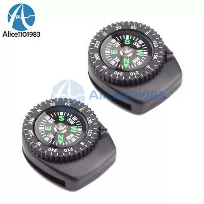 2PCS Mini Clear Liquid-filled Compass W/ Clip Outdoor Molle Backpack Pouches AL • $1.25