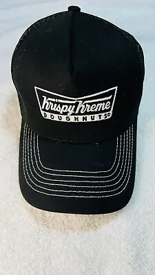 Krispy Kreme Doughnuts Mesh Trucker Snapback Hat Cap Donut Men Women Black White • $9.87