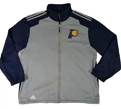 Adidas INDIANA PACERS Basketball NBA Warm Up Track Jacket Full Zip Men's 2XL • $35.89