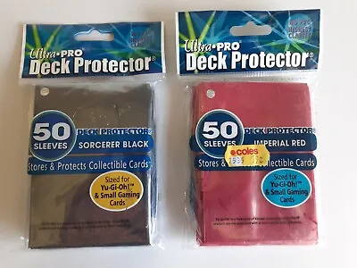 2 X Vintage Ultra Pro Deck Protector Packs 50 Sleeves For YuGiOh Sized Cards • £15.03