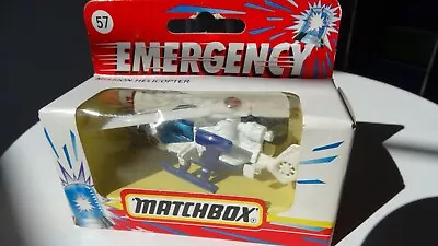 Matchbox Mission Helicopter MB57 VHTF MINT Combination Of White And Aus 90s Box • $19.95