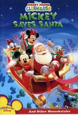 Mickey Mouse Clubhouse - Mickey Saves Santa DVD Subtitled NTSC Color Multipl • $7.88