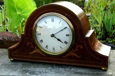 Mantel Clock Edwardian Mahogany Napoleon Hat Antique C1910 • £84.99