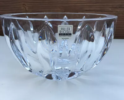 Miller Rogaska (Reed & Barton) 7” Crystal EQUINOX Bowl — Original Label • $26.99