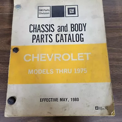 1960'S-1975 Chevrolet Chassis & Body Parts Illustration Catalog Camaro Nova 5/80 • $124.99