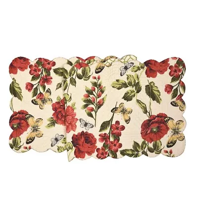C & F  Nina Floral Quilted Table Runner  ~  14  X 51    ~~FREE SHIPPING~~  NEW • $29.95