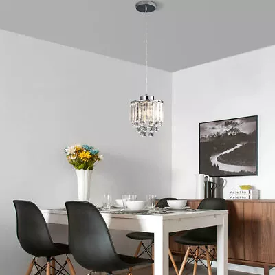 Modern Crystal Chandelier Pendant Lamp Hanging Ceiling Light Fixture Dining Room • $29.91