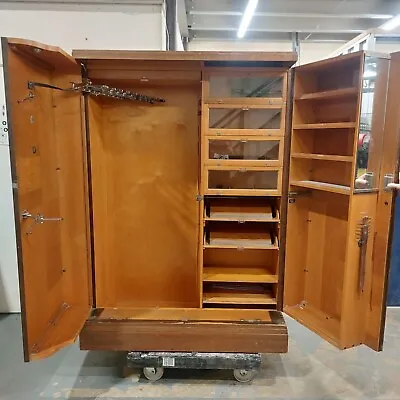 Art Deco Mahogany Gentleman Compactum Wardrobe • £2000