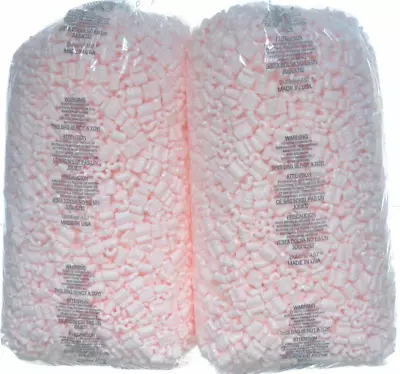 2 Bags EBay Packing Peanuts Safe Shipping 7 Cu Ft Anti-Static Pink Free Ship • $35.61