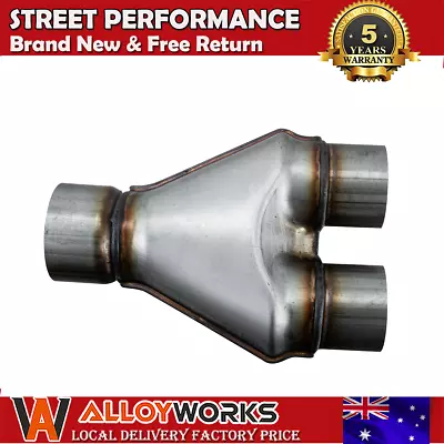 Universal Stainless Steel 3” Single / 2.5  Dual Y-Pipe Adapter Exhaust Pipe AUS • $55.99