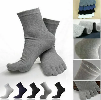 £6.99 • Buy  5 Pairs Men's Five Fingers Socks Cotton Absorbent 5 Toe Stockings Blend Soft 