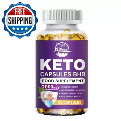 120 Keto BHB 2000mg PURE Ketone Fat Burner Rapid Weight Loss Diet Pills Ketosis • $12.42