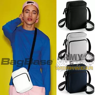 BagBase Across-Body Bag Shoulder Strap Messenger IPad Mini Tablet Zip Pocket • £9.54