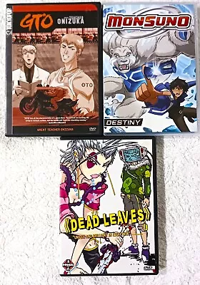 Lot Of 3 Anime Manga DVDS - Dead Leaves - Monsuno - GTO • $9.50