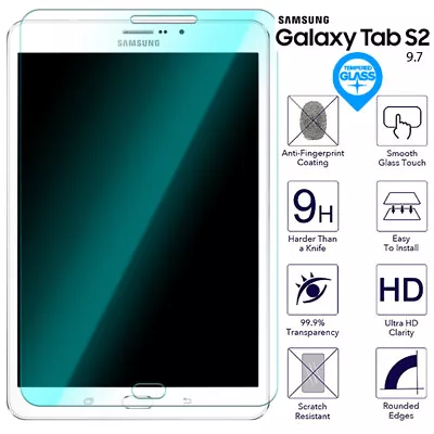 For Samsung Galaxy Tab S2 9.7 Tempered Glass Screen Protector Film SM T810 T815 • £4.29