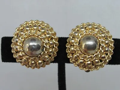 Vintage Marvella Gold Tone Cluster Clip Earrings    • $7.99