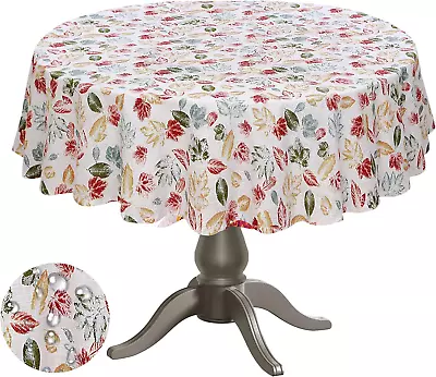 RUVANTI Round Tablecloth 70 Inch For 3-6 Feet Tables Round Table Cover Is Stai • $29.99