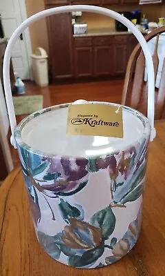 Kraftware Vintage Floral Ice Bucket W/Lid And Handle • $10