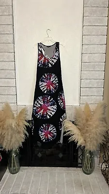 Love Black Tie-dye Maxi Dress With Side Slit Size Extra Large • $15