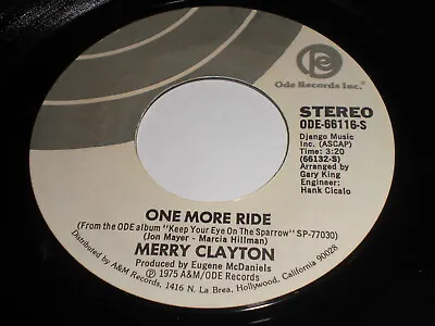 Merry Clayton - One More Ride / If I Lose 45 RPM Record - Ode Records - Soul • $6.99