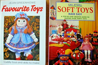 2 Craft Books -FAVOURITE  TOYS & SOFT TOYS - Sewing Patterns To Draft Dolls Toys • $29.75