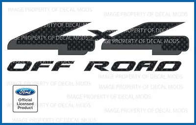 Ford 4x4 Off Road Decals - FCFB - Carbon Fiber Black Stickers Truck Bed Side • $22.96