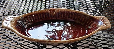 Vintage McCoy Brown Drip Au GRATIN Casserole Dish 7033 • $6.95