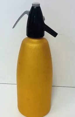 Vintage Mod 1960s Sparkly Golden Metal Bar Seltzer Bottle Rare MINTY • $22.99