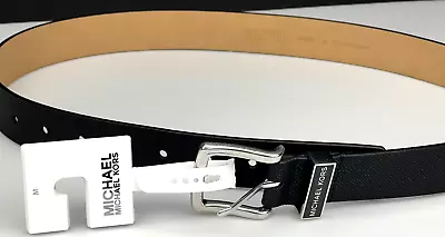 MICHAEL KORS Black Leather Women's Belt Size: Medium 556055C $68 NEW • $36.57