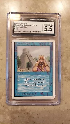 Ancestral Recall – Unlimited Magic The Gathering Card - Graded 5.5 CGC • $3500