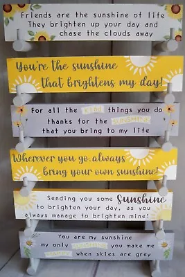 Friends Are The Sunshine They Brighten Your Day Beautiful Wooden Plaque SignGift • £4.49