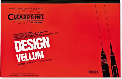 Clearprint Design Vellum Paper 16 Lb Bristol Weight 11 X 17 Translucent White • $36.62
