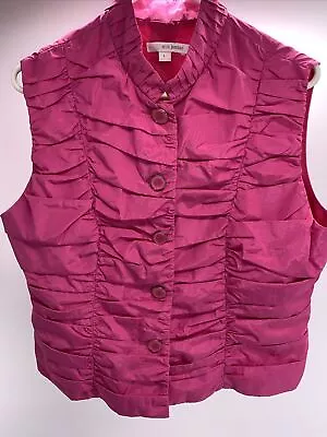 Erin London Womens Button Up Vest Pink Size L • $12.99