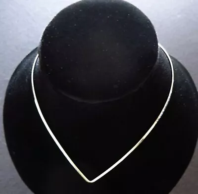 925 Sterling Silver Jewelry 3mm V-Open Back Choker/Collar/Necklace • $29.99