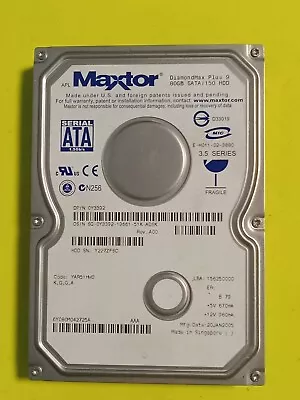 Maxtor DiamondMax Plus 9 80GB SATA / 150 HDD 1.5GB'S In EUC Please LOOK & READ  • $40