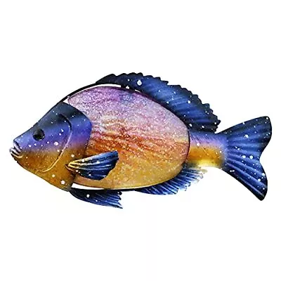 Gift Metal Fish Wall Art Decor Ocean Wall Hanging Coastal Wall Purple • $18.99