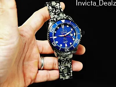 RARE Invicta 47mm Grand Diver Auto Camouflage Fish Scales Blue Dial TT SS Watch • $174.99