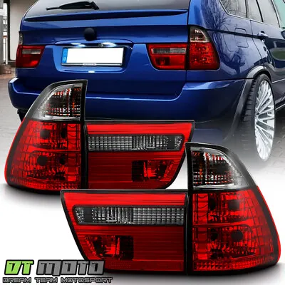 2000-2006 BMW E53 X5 Red Smoked Tail Lights Brake Lamps Left+Right Replacement • $98.99