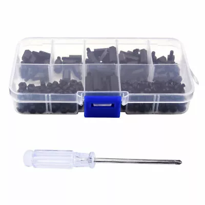 Nylon M3 Hex Spacers Screws Nuts Standoff Assortment Kit Box For PCB 180Pcs • £5.81