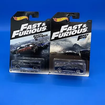 Hot Wheels Fast & Furious 6 '08 Dodge Challenger 6/8 & Ford Gt-40 5/8 2016 • $10