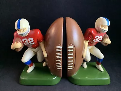 Vintage 1978 Sears Roebuck & Company Female Football Players Ceramic Bookends • $25