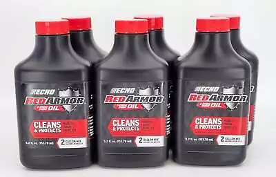 Echo Red Armor 2 Gallon Mix Two Stroke Oil 6 Pack 5.2oz Bottles • $32