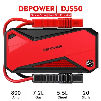 DBPOWER Jump Starter With Ultra Safe Jumper Cables 800Amp Portable Car Battery • $74.82