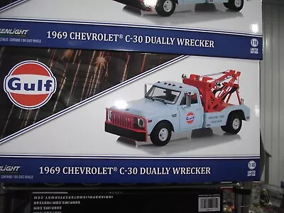 $17.77 • Buy Greenlight 1/18 Gulf 1969 Chevrolet C30 Dually Wrecker NIB