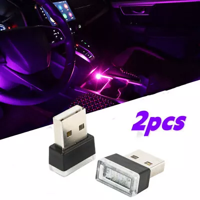 2PCS USB LED Car SUV Interior Light Neon Atmosphere Ambient Lamp Accessories • $7.60