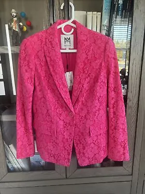 NWT Milly Pink Avery Lace Jacket Size 0 Reg. $475 • $209